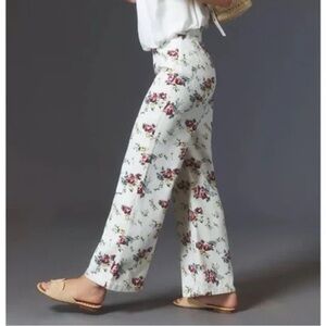 Rollas crop floral jeans